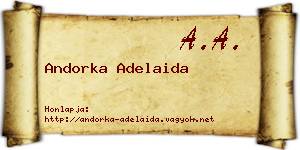 Andorka Adelaida névjegykártya